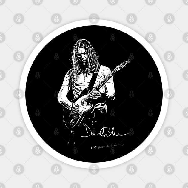David Gilmour Guitar Magnet by Playful Creatives